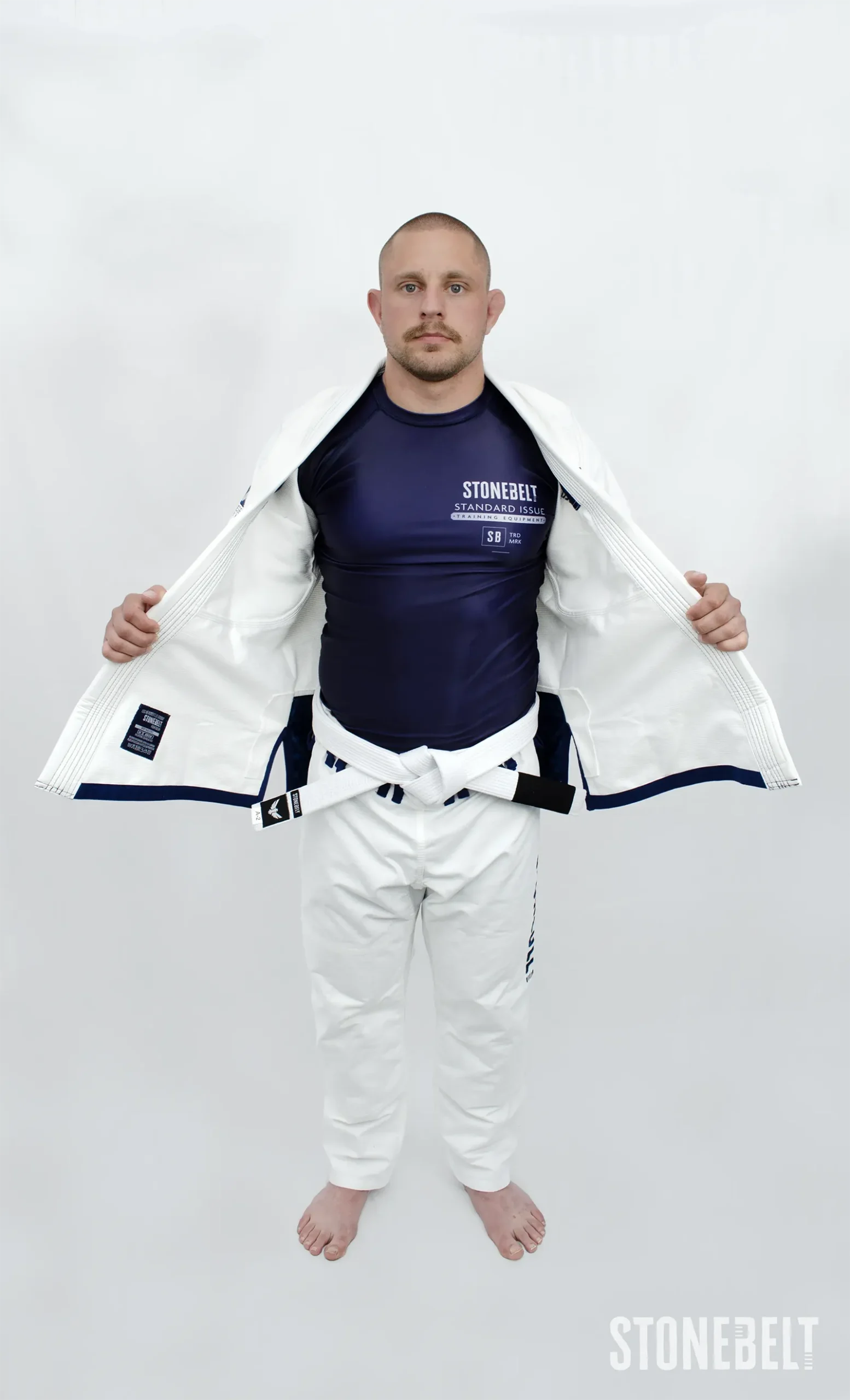 Heritage BJJ Gi — 450 GSM Pearl Weave White Gi | Stonebelt